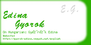 edina gyorok business card